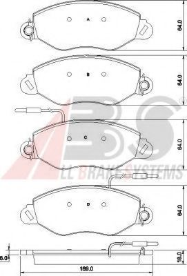 set placute frana,frana disc