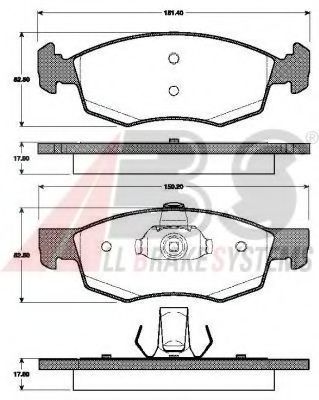 set placute frana,frana disc