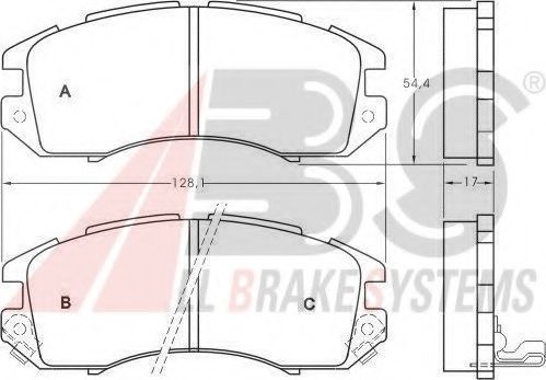 set placute frana,frana disc