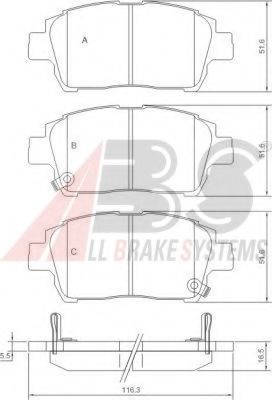 set placute frana,frana disc