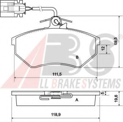 set placute frana,frana disc