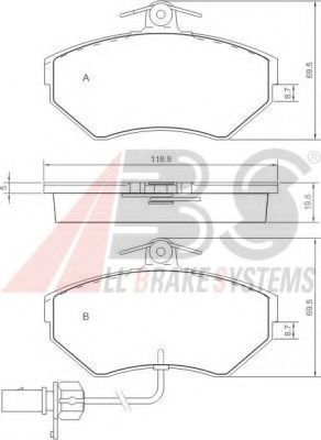 set placute frana,frana disc