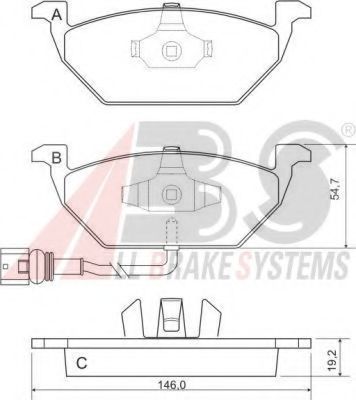 set placute frana,frana disc