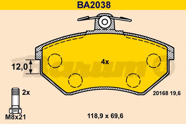 set placute frana,frana disc