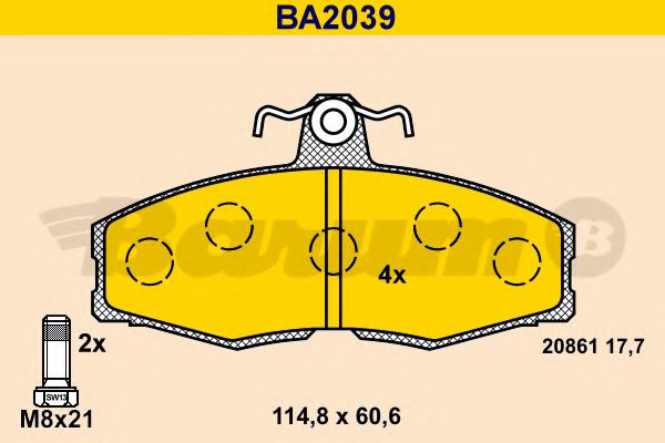 set placute frana,frana disc