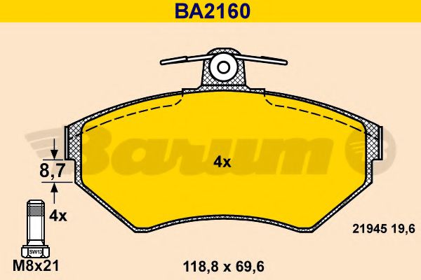 set placute frana,frana disc