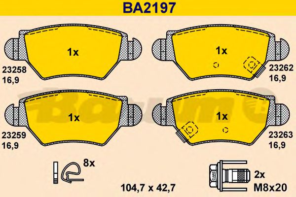 set placute frana,frana disc