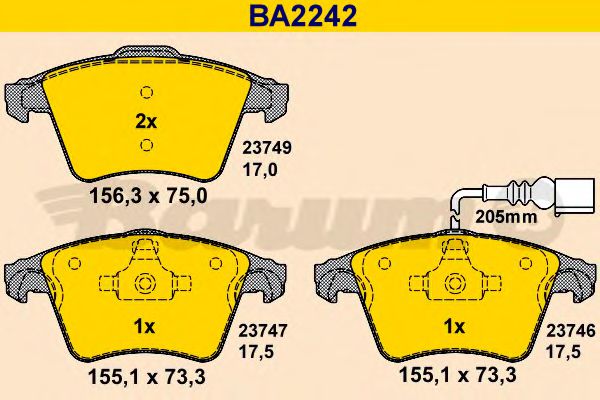 set placute frana,frana disc