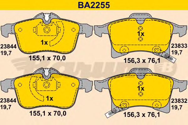 set placute frana,frana disc