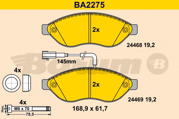 set placute frana,frana disc