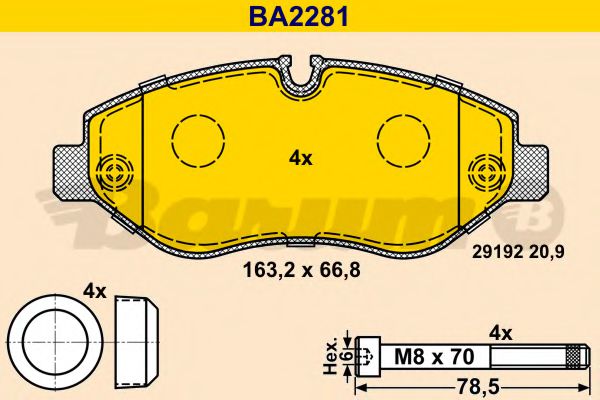 set placute frana,frana disc