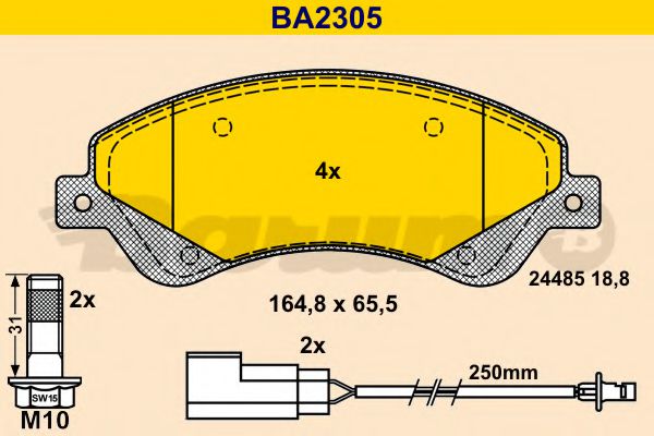 set placute frana,frana disc