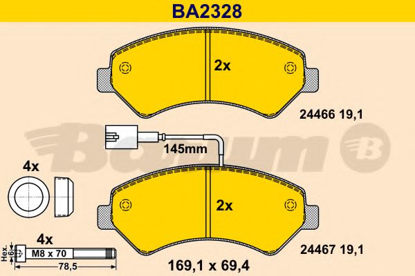 set placute frana,frana disc