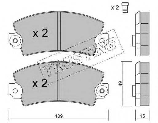 set placute frana,frana disc