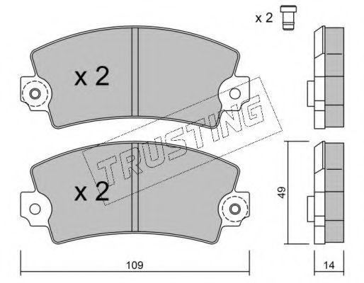 set placute frana,frana disc