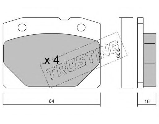 set placute frana,frana disc