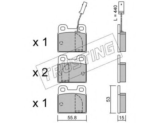 set placute frana,frana disc