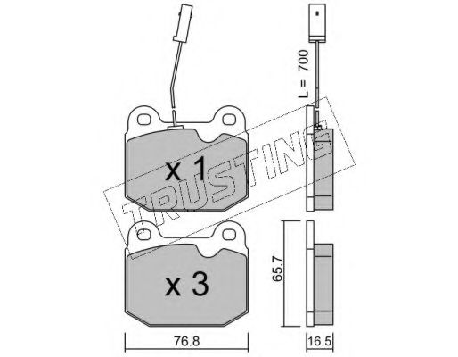 set placute frana,frana disc