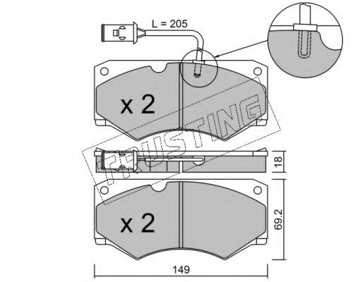 set placute frana,frana disc