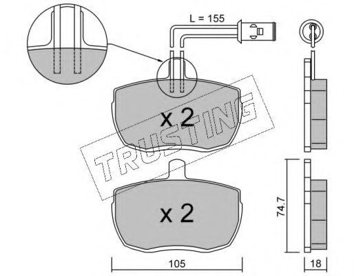 set placute frana,frana disc