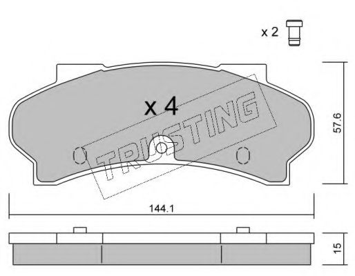 set placute frana,frana disc