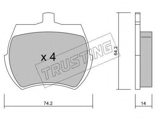 set placute frana,frana disc