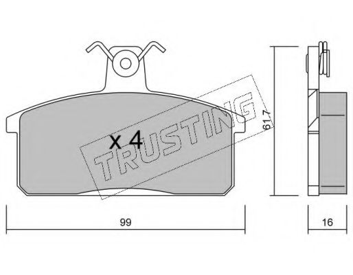 set placute frana,frana disc