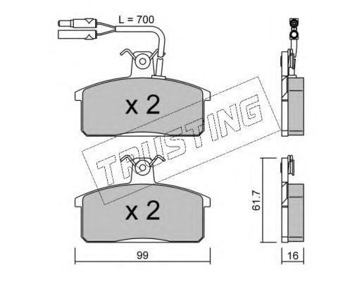 set placute frana,frana disc