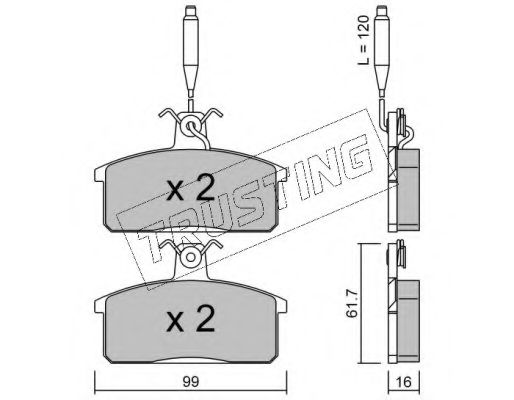 set placute frana,frana disc