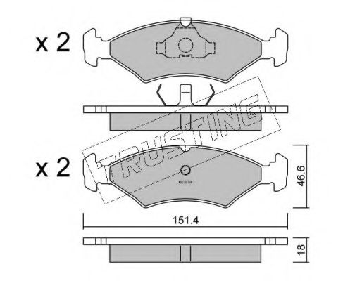 set placute frana,frana disc