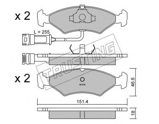 set placute frana,frana disc