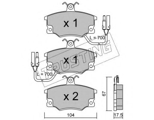 set placute frana,frana disc