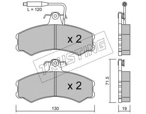 set placute frana,frana disc