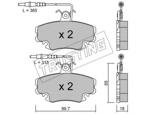 set placute frana,frana disc