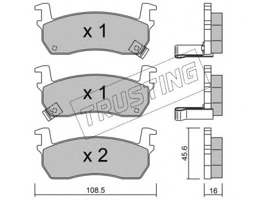 set placute frana,frana disc