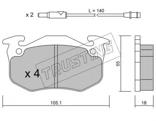 set placute frana,frana disc