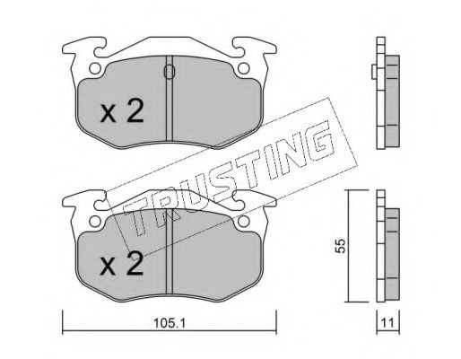 set placute frana,frana disc