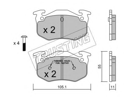 set placute frana,frana disc