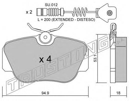 set placute frana,frana disc