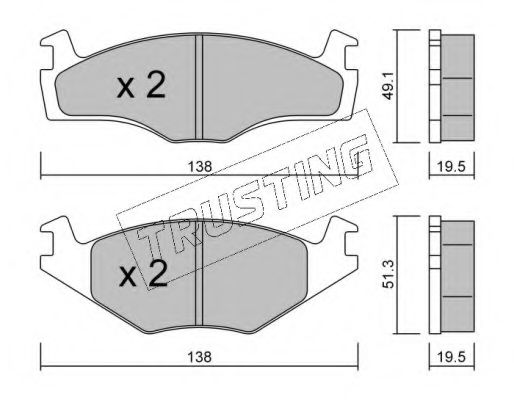 set placute frana,frana disc