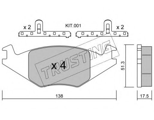 set placute frana,frana disc