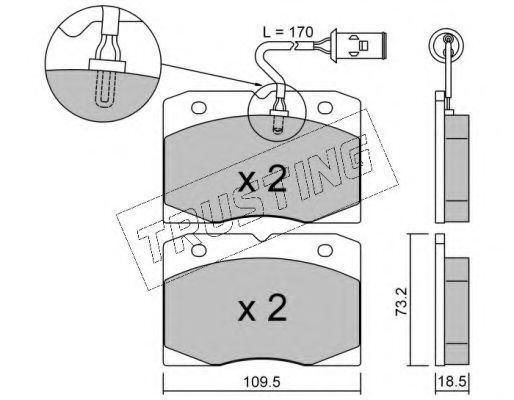 set placute frana,frana disc