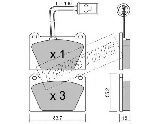 set placute frana,frana disc