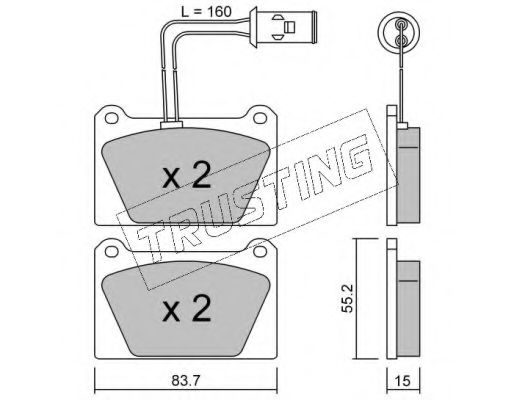 set placute frana,frana disc