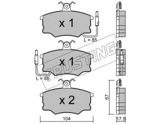 set placute frana,frana disc