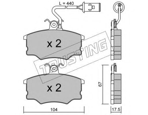 set placute frana,frana disc