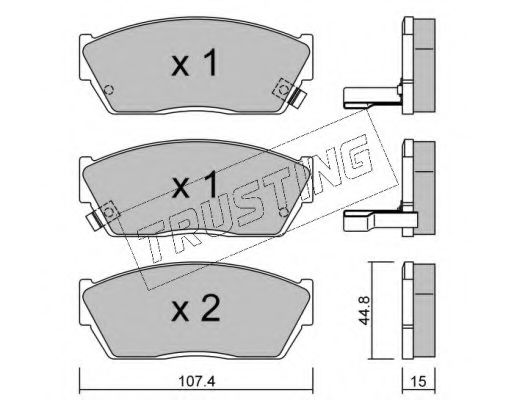 set placute frana,frana disc