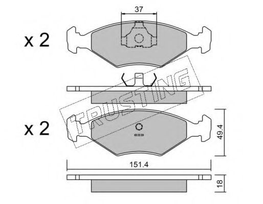 set placute frana,frana disc