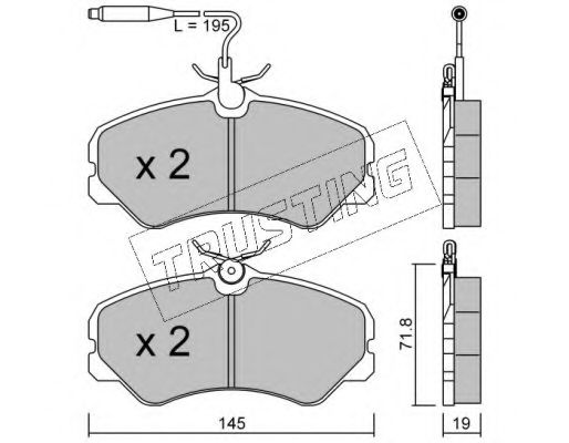 set placute frana,frana disc