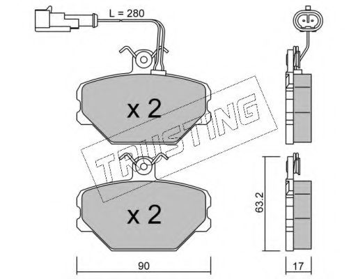 set placute frana,frana disc